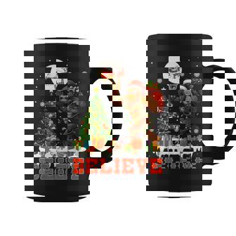 Santa Bigfoot Christmas Lights Sasquatch Believe Xmas Coffee Mug | Mazezy