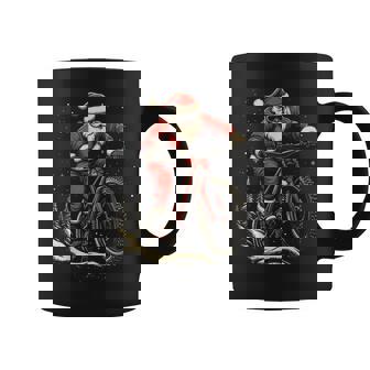 Santa Claus Riding Mountain Bike Christmas Mtb Biker Coffee Mug - Monsterry