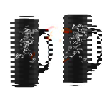 Santa Claus Skeleton American Football Christmas Coffee Mug | Mazezy