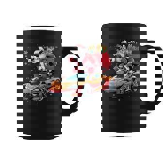 Santa Driving Sport Car Xmas Pajama Christmas Coffee Mug | Mazezy