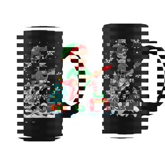 Santa Elf Sunglasses Playing Bass Guitar Rock Guitarist Coffee Mug | Mazezy