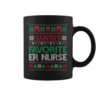 Santa Favorite Er Nurse Christmas Ugly Sweaters Family Xmas Coffee Mug - Thegiftio UK