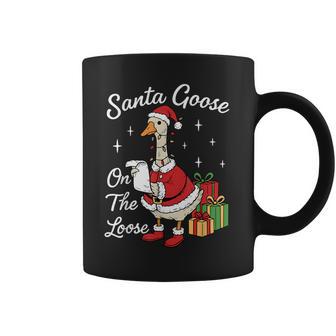 Santa Goose On The Loose Christmas Festive Silly Goose Farm Coffee Mug - Thegiftio UK