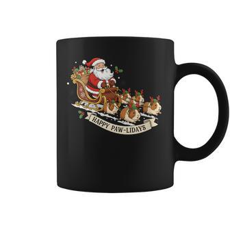 Santa Guinea Pig Christmas Happy Pawlidays Holiday Out Coffee Mug | Mazezy