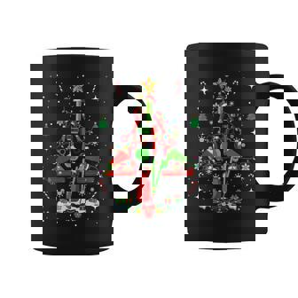 Santa Hair Stylist Tools Xmas Tree Colorful Lights Job Team Coffee Mug | Mazezy