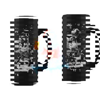 Santa Landseer Sunglasses Drinking Beer Christmas Owner Coffee Mug - Seseable