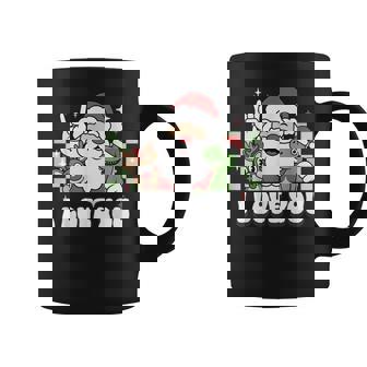 Santa I Love You Christmas Cute Dino Reindeer Toddler Kids Coffee Mug | Mazezy