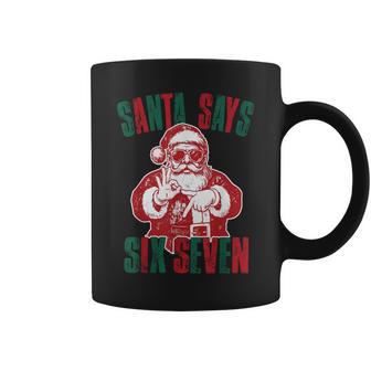 Santa Says Six Seven 67 Meme Christmas Vintage Holiday Coffee Mug - Thegiftio UK