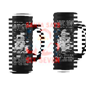 Santa Says Six Seven Gen Z Christmas Gag Brainrot Meme Coffee Mug | Mazezy