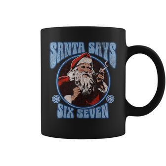 Santa Says Six Seven Vintage Christmas Meme Coffee Mug - Thegiftio UK