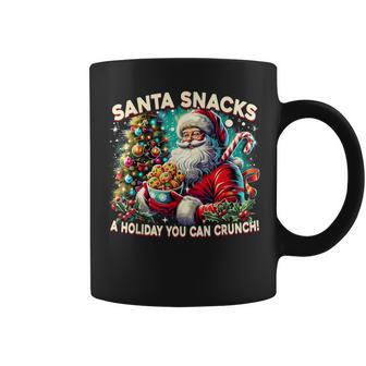 Santa Snacks Retro Christmas Holiday Coffee Mug - Thegiftio UK