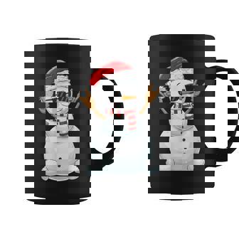 Santa Snowman Rock Hand Sign Language Xmas Rock Music Lover Coffee Mug | Mazezy