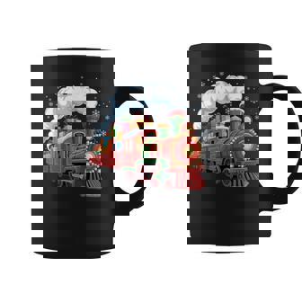 Santa Train Lights Snow Christmas Winter Holiday Coffee Mug - Thegiftio