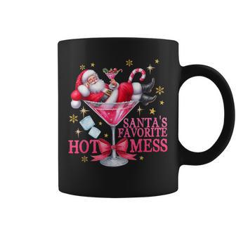 Santa's Favorite Hot Mess Woman Christmas Drink Coffee Mug - Thegiftio UK