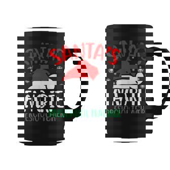 Santas Favorite Preschool Teacher Christmas Xmas Santa Coffee Mug | Mazezy