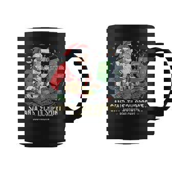 Santa's Tech Support Rebooting Christmas Santa Computer Xmas Coffee Mug | Mazezy