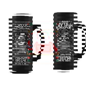 Santa's Tech Support Rebooting Christmas Ugly Santa Holiday Coffee Mug | Mazezy