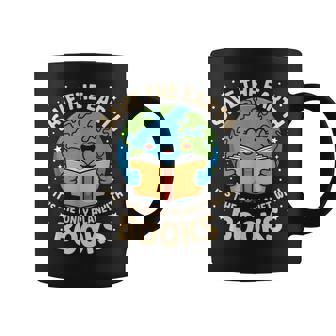 Save Earth It's Only Planet With Books Reader Earth Day Coffee Mug - Seseable