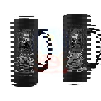 Scared Axolotl Selfie Axolotl With Mothman Monster Cryptid Coffee Mug - Monsterry