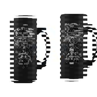 Scary Game Day Skeleton American Football Halloween USA Flag Tank Top Coffee Mug | Mazezy