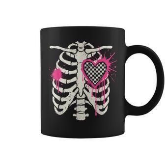 Scenecore Ribs & Heart Still Emo Y2k 2000S Alt Mall Goth Coffee Mug - Thegiftio