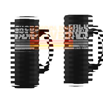 School Bus Driver Retro Sunrise Coffee Mug | Mazezy