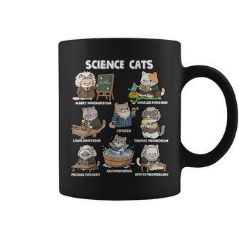 Science Cats Scientist Pun Cat Lover Math Teacher Coffee Mug - Monsterry