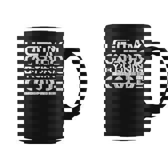 Science Coder I GET My Cardio By Running Code Nerd Computer Coffee Mug | Mazezy