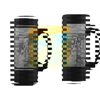 Screaming Ghost Expressionist Art Parody Halloween Meme Tank Top Coffee Mug | Mazezy