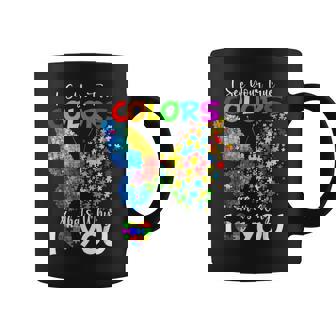 I See Your True Colors Butterfly Autism Awareness Coffee Mug - Monsterry