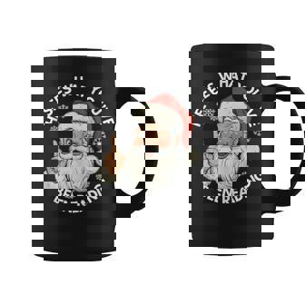 He Sees What You've Been Reading Bookish Christmas Coffee Mug - Thegiftio