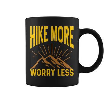 Senderismo Más Paz Montaña Motivación Naturaleza Outdoor Manga Larga Taza de café - Regaloses