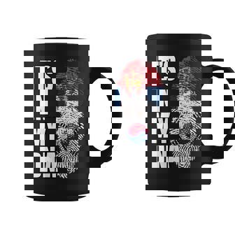 Serbian And South Korean Vintage Heritage DNA Flag Coffee Mug | Mazezy