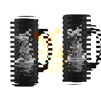 Serene Corgi With Snow Snowy Forest Winter Dog Aesthetic Coffee Mug | Mazezy