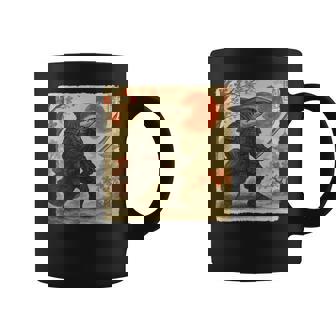 Shark Samurai Japanese Warrior Costume Sumi-e Art Coffee Mug | Mazezy