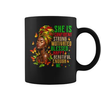 She Is Strong Educated Blessed Black History Girls Coffee Mug - Thegiftio