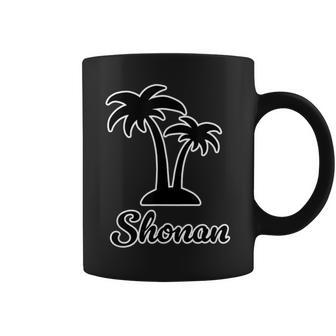 Shonan（湘南）サーファー ヤシの木 パームツリー（黒 ブラック 文字）【47都道府県】ジモt ティ コーヒーマグ - Kawaiitshirt