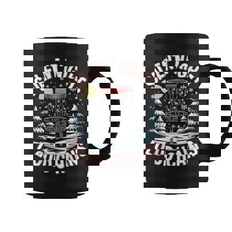 Silent Night Loud Chains Disc Golf Christmas Basket Holiday Coffee Mug | Mazezy