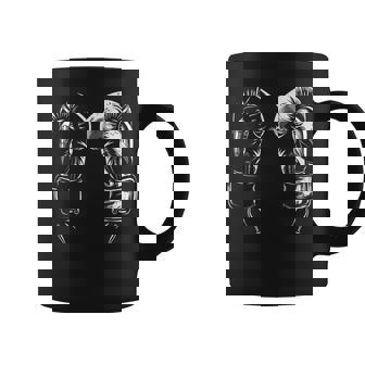 Silueta De Guantes De Boxeo Manga Larga Taza de café - Regaloses