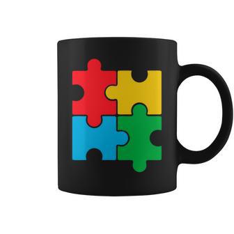 Símbolo De Autismo Para Concienciaciónobre El Autismoensor De Autismo Mamá Manga Larga Taza de café - Regaloses