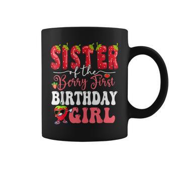 Sister Of Berry First Birthday Girl Sweet One Strawberry Coffee Mug - Thegiftio UK