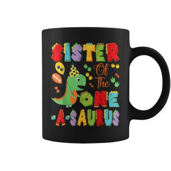 Sister Of The One-A-Saurus 1St Birthday Boy Dinosaur Coffee Mug - Thegiftio UK