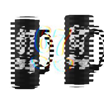 Six Seven 6 7 Meme Techno Rave EDM 6 7 Hands Holiday Coffee Mug | Mazezy