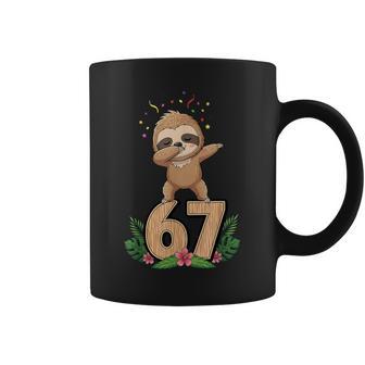 Sixeven Meme Dabbing Baby Faultier 67 Lustiges Gen Z Alpha Tassen - Seseable