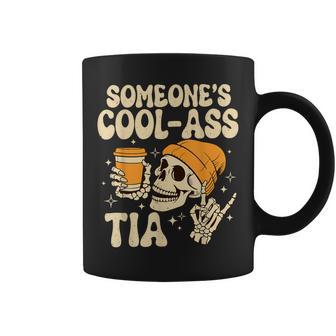 Skull Skeleton Someone's Cool Ass Tia Cool Auntie Club Coffee Mug | Seseable UK