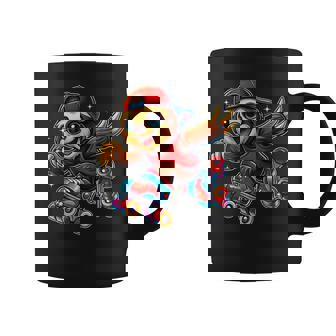 Sloth On Roller Skates Cute Skater Animal Graphic Coffee Mug | Mazezy