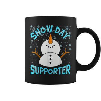 Snow Day Supporter Snowflake Christmas Pajamas Teacher Coffee Mug - Monsterry