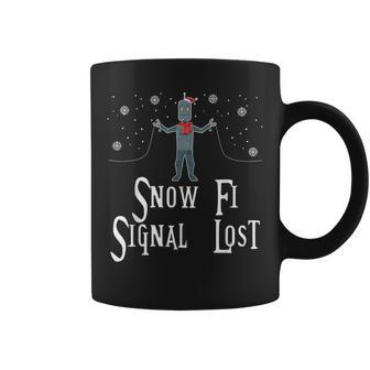 Snow-Fi Signal Lost Snow Christmas Robot Dad Coffee Mug - Thegiftio UK