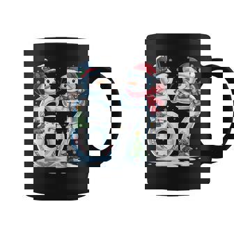 Snowman 67 Christmas Xmas Holiday Number 67 Coffee Mug | Mazezy
