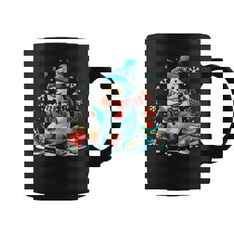 Snowman Reading Book Librarian Bookworm Teacher Books Lovers Coffee Mug | Mazezy